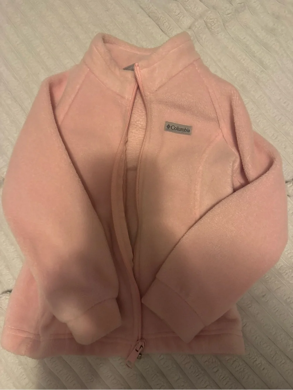 Columbia Youth Light Pink Fleece Zip Jacket